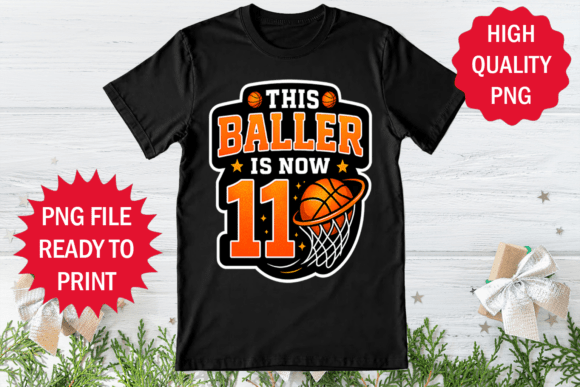11th Birthday Basketball Player T-shirt
