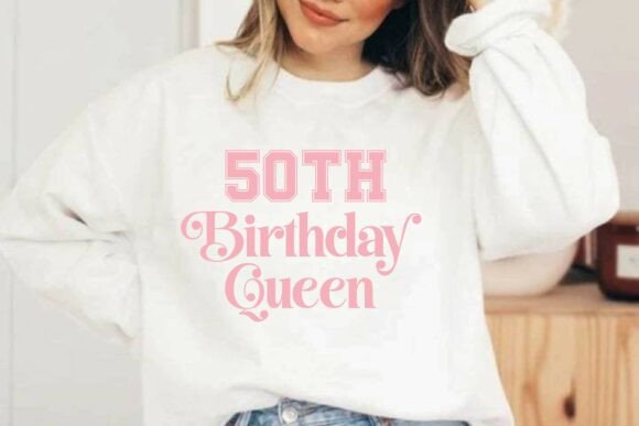 50th Birthday Queen SVG T-shirt Design