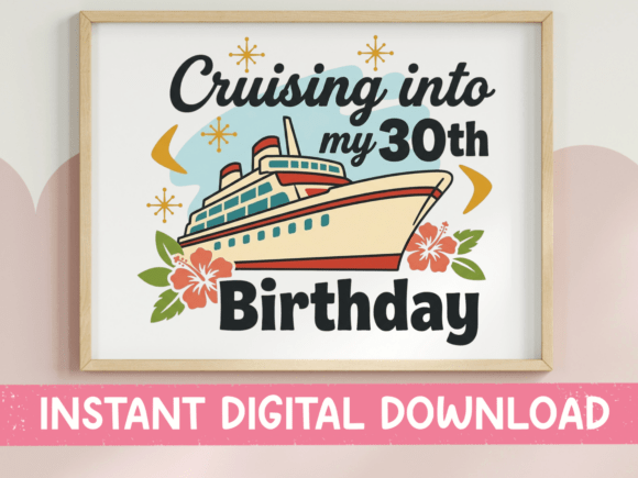 Cruising into 30th Birthday Splash Graphics