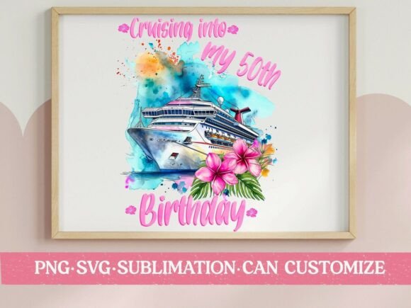 Cruising into Birthday SVG for Graphics and T-Shirt Designs
