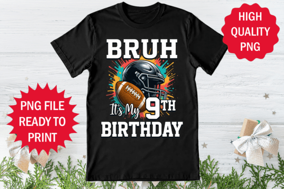 Football Lover 9th Birthday T-shirt Png Graphics
