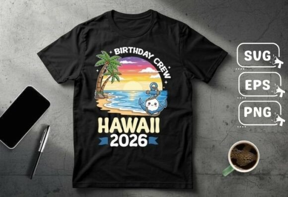 Hawaii 2026 Birthday Crew Tropical Beach