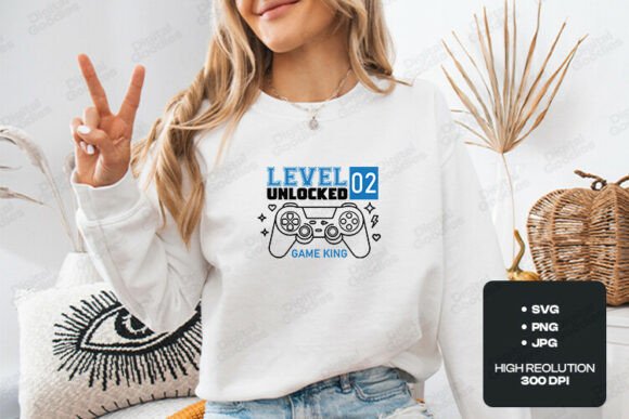 Level Two Unlocked Gamer Birthday Theme Graphics