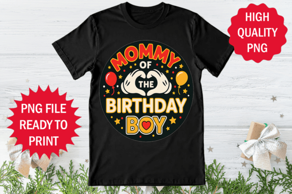 Mommy of the Birthday Boy Design Png Art