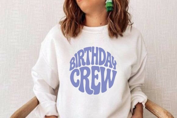 Retro Birthday Crew SVG T-Shirt Design